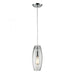 Menlow Park 1-Light Mini Pendant in Polished Chrome with Smoked Glass