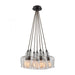 Menlow Park 7-Light Nesting Pendant Fixture in Oil Rubbed Bronze with Smoked Glass