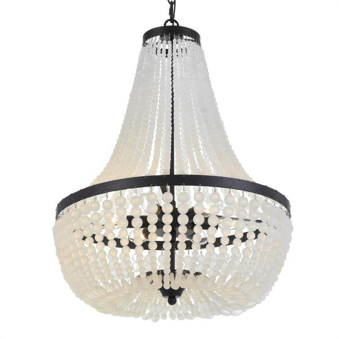 Rylee 6 Light Matte Black Chandelier