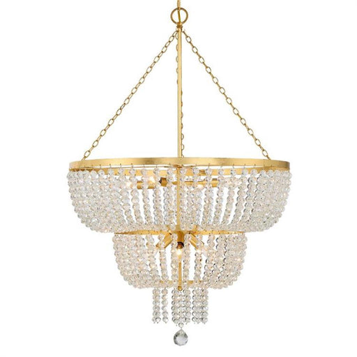 Rylee 8 Light Antique Gold Chandelier