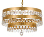 Perla 5 Light Antique Gold Chandelier