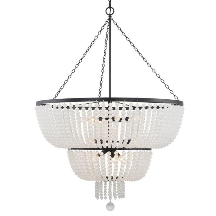 Rylee 12 Light Matte Black Chandelier