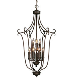 Multi-Family 2 Tier - 9 Light Caged Foyer