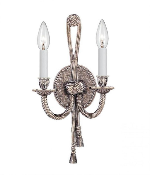 Crystorama 2 Light Pewter Cast Brass Wall Mount III