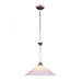 Elysburg 1-Light Pendant in Satin Nickel with White Swirl Glass