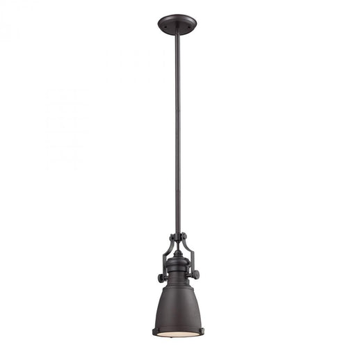 Chadwick 1-Light Mini Pendant in Oiled Bronze with Matching Shade