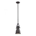 Chadwick 1-Light Mini Pendant in Oiled Bronze with Matching Shade