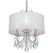 Othello 3 Light Clear Crystal Polished Chrome Mini Chandelier