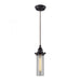 Fulton 1-Light Mini Pendant in Oil Rubbed Bronze with Smoke Glass