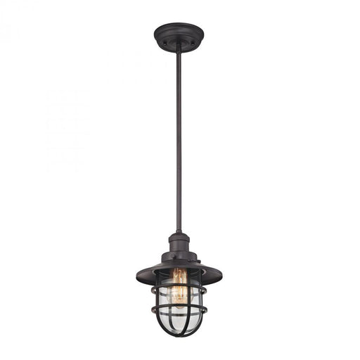 Seaport 1-Light Mini Pendant in Oil Rubbed Bronze with Clear Glass