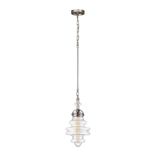 Gramercy 1-Light Mini Pendant in Polished Nickel with Clear Glass