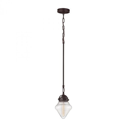 Gramercy 1-Light Mini Pendant in Oil Rubbed Bronze with Clear Glass