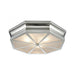 Windsor 3-Light Flush Mount in Polished Nickel with Frosted Glass Diffuser