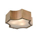 Gordon 3-Light Flush Mount in Classic Brass with Frosted Glass Diffuser