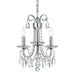 Othello 3 Light Clear Crystal Polished Chrome Mini Chandelier