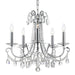 Othello 5 Light Clear Swarovski Crystal Polished Chrome Chandelier