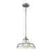 Dunkirk 1-Light pendant in  Weathered Zinc / Polished Nickel