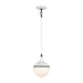 Mid-Century Schoolhouse 1-Light mini pendant in  Enamel White / Matte Black