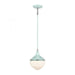 Mid-Century Schoolhouse 1-Light mini pendant in  Mint / Polished Chrome