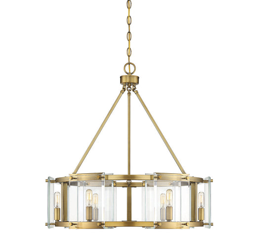 Prescott 6 Light Warm Brass Pendant