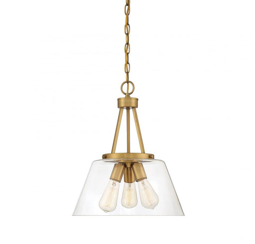 Calhoun 3 Light Warm Brass Pendant