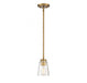 Calhoun 1 Light Warm Brass Small Mini-Pendant