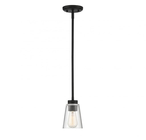 Calhoun 1 Light  Matte Black Small Mini-Pendant