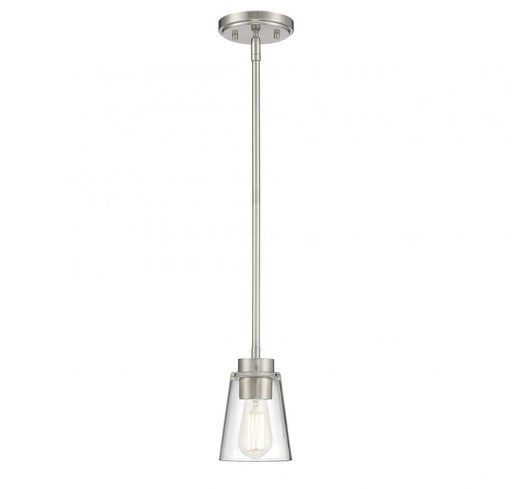 Calhoun 1 Light Satin Nickel Small Mini-Pendant