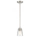 Calhoun 1 Light Satin Nickel Small Mini-Pendant