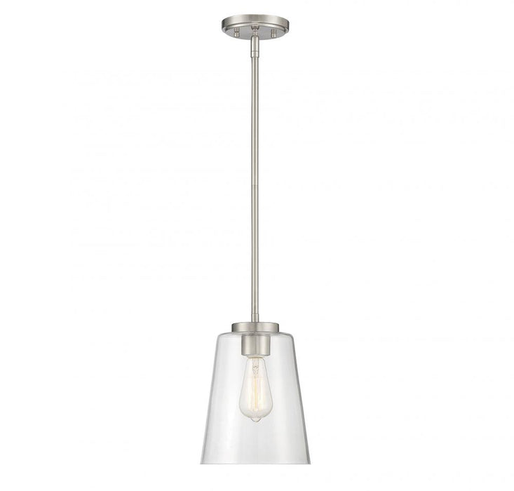 Calhoun 1 Light Satin Nickel Large Mini-Pendant