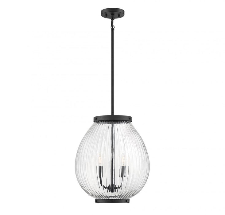 Welles 3 Light Matte Black Pendant