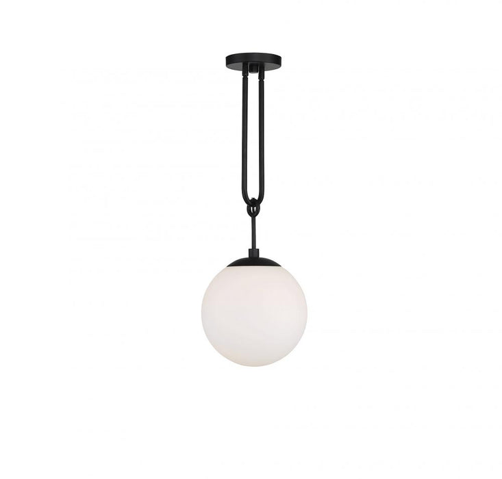 Becker 1 Light  Matte Black Pendant