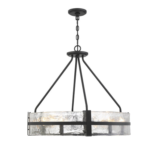 Hudson 8 Light Matte Black Pendant