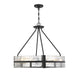 Hudson 8 Light Matte Black Pendant