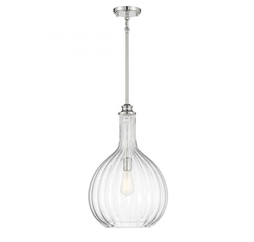 Brandon 1 Light  Polished Nickel Pendant