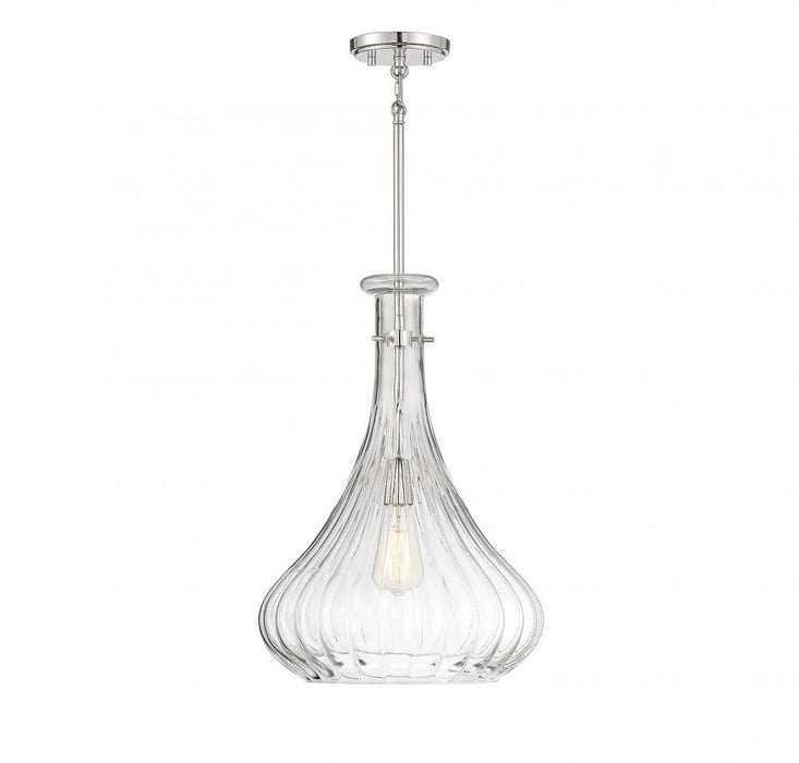 Bristo 1 Light  Polished Nickel Pendant