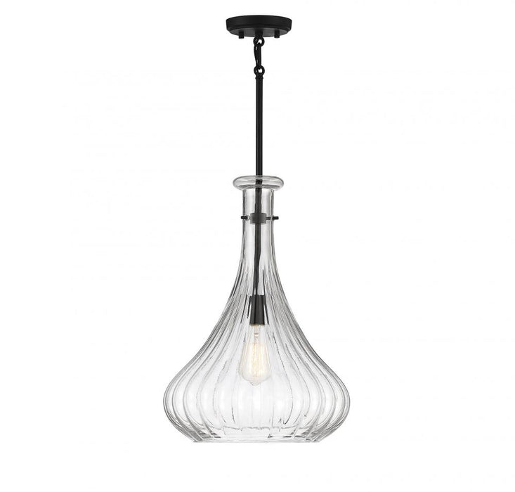 Bristo 1 Light  Matte Black Pendant