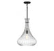 Bristo 1 Light  Matte Black Pendant