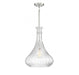 Bristo 1 Light Satin Nickel Pendant