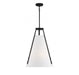 Newport 4 Light Matte Black Pendant