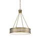 William 4 Light Warm Brass Pendant