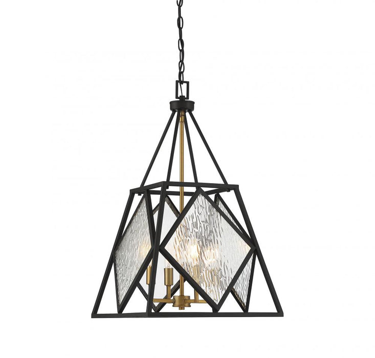 Capella 4 Light English Bronze And Warm Brass Pendant