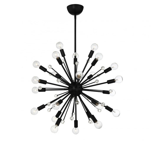 Galea 24 Light Matte Black Chandelier