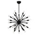 Galea 24 Light Matte Black Chandelier