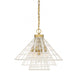 Lenox 5 Light  White W/Warm Brass Accents Pendant