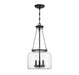 Akron 3 Light Matte Black Pendant