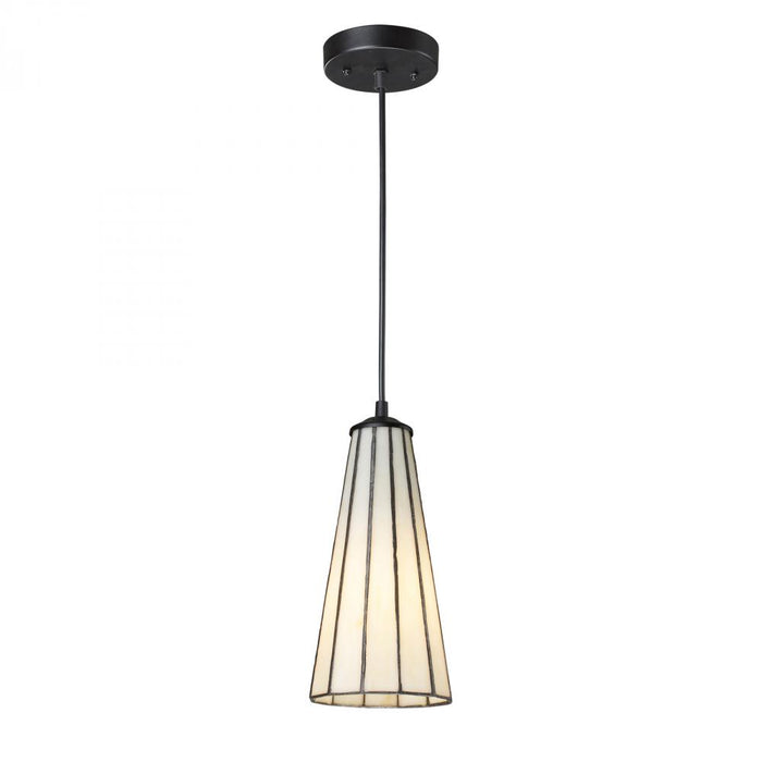 Lumino 1-Light Mini Pendant in Matte Black with Comet White Shade