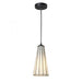 Lumino 1-Light Mini Pendant in Matte Black with Comet White Shade