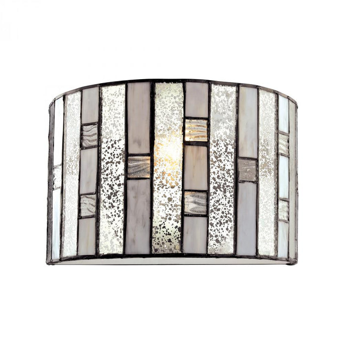 Ethan 1-Light Sconce in Tiffany Bronze with Rippled/Art/Mercury Glass