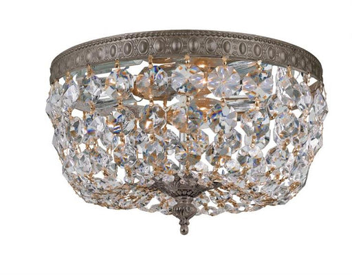 Crystorama 2 Light Hand Cut Crystal English Bronze Ceiling Mount